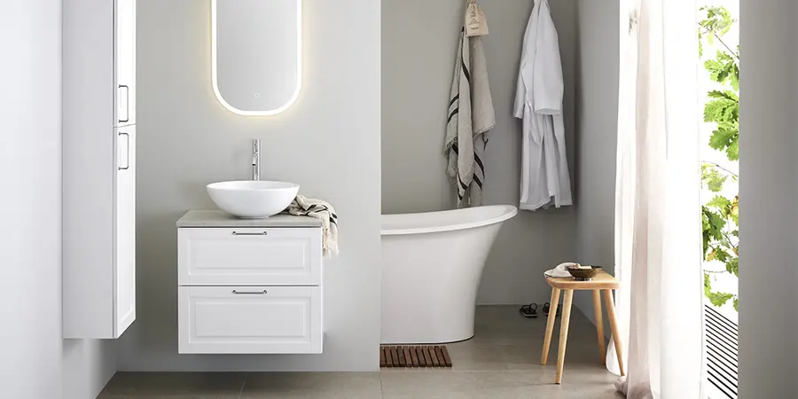 kylpyhuonekalusteet Hafa Grace valkoinen 600 peilillä Store