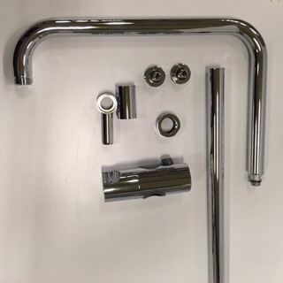 Clean Complete Pipe (Upper And Lower Pipe, Holder For Shower