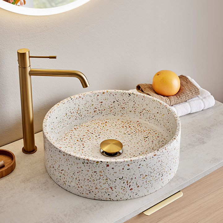 Hafa Circle Terrazzo fristående handfat