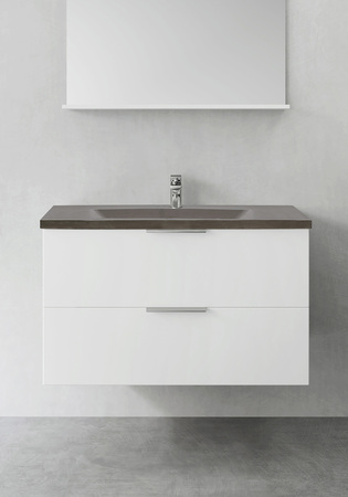 Pesuallaskaappi Shape Valkoinen 900 + Pesuallas Betonia