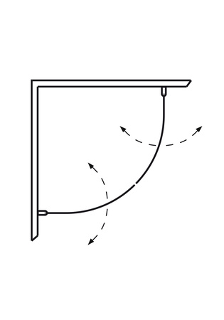 Suihkuovissa Original Round 80X90 Kromi Kirkas Lasi