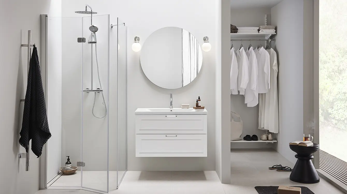 Igloo Pro taitettava suihku ja Grace-kylpyhuonekalusteet