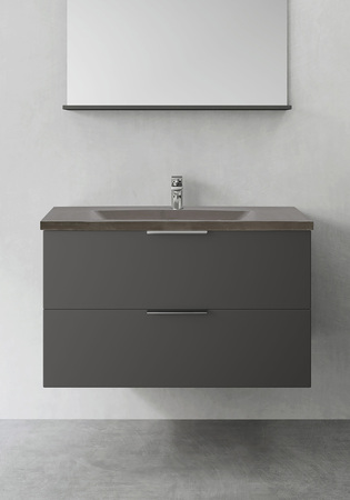 Pesuallaskaappi Shape Antracit 900 + Pesuallas Betonia