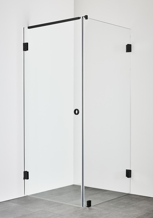Suihkunurkka Infinity Combi Ovi/Seinä 80X80 Musta Hafa