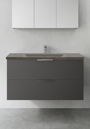 Pesuallaskaappi Shape Antracit 1000 + Pesuallas Betonia