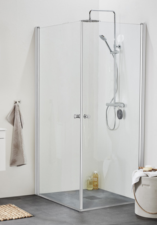 Suihkunurkka Hafa Rain Corner 80X80 Kirkas Alu