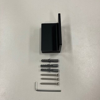 Seinäkiinnike Suihkuseinälle Musta (1 Kpl)