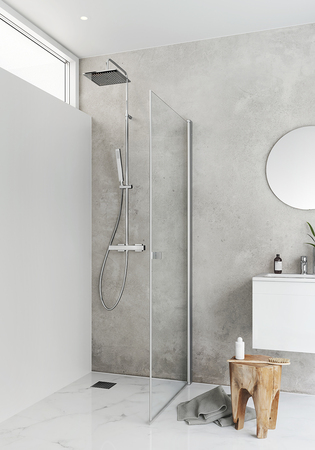 Suihkuovi Igloo Pro Suora Kirkas 80 Alu